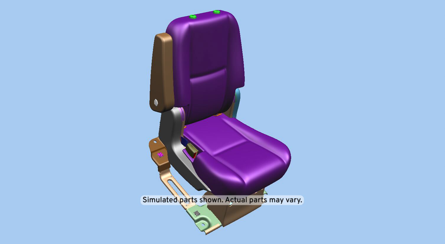 GM Genuine Parts Ebony Rear Driver Side Seat