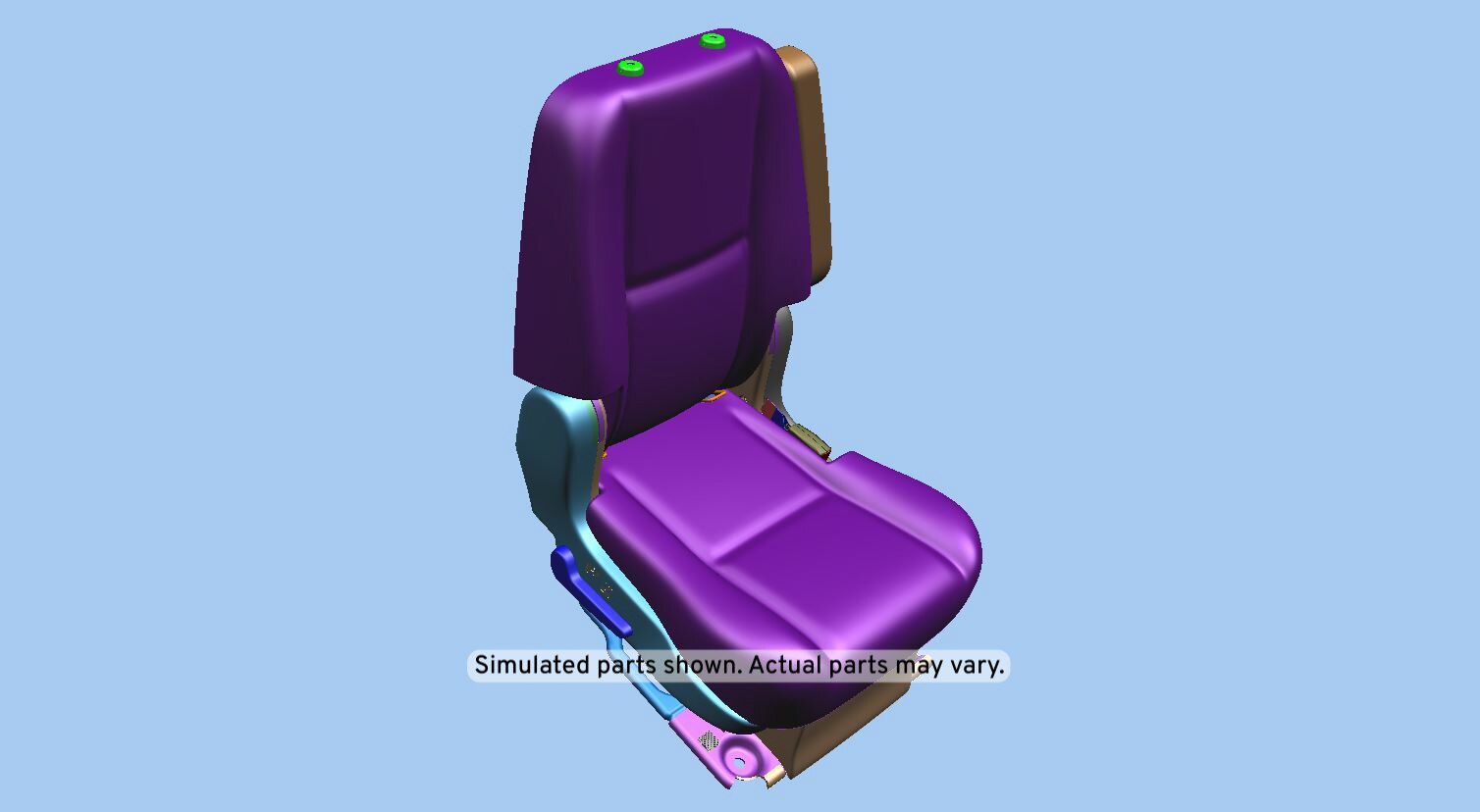GM Genuine Parts Ebony Rear Passenger Side Seat