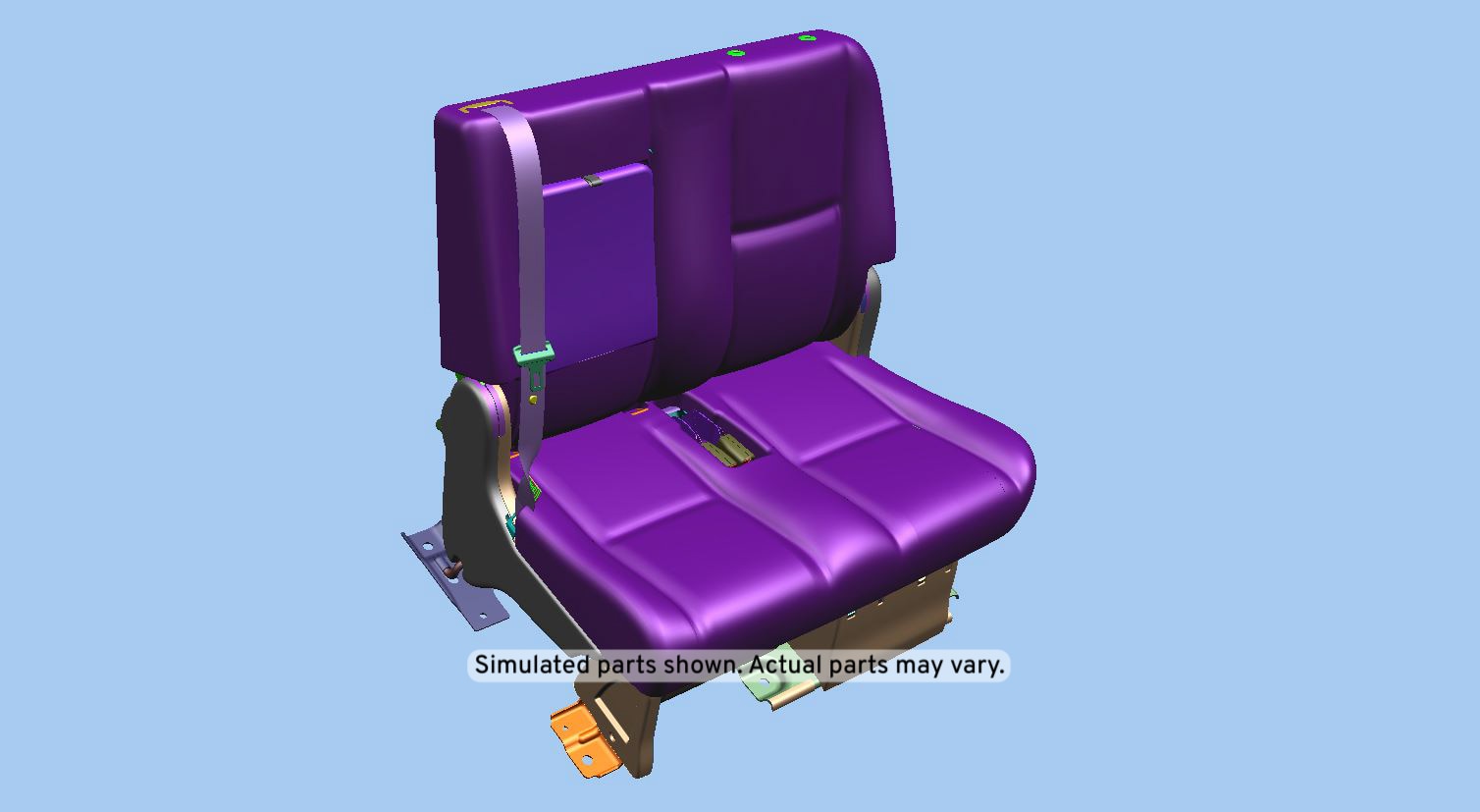 GM Genuine Parts Ebony Rear Driver Side Seat