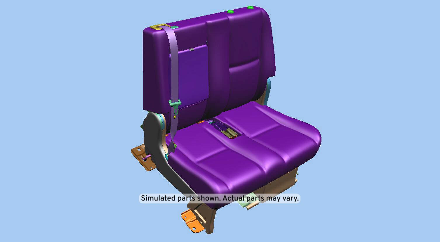GM Genuine Parts Ebony Rear Driver Side Seat