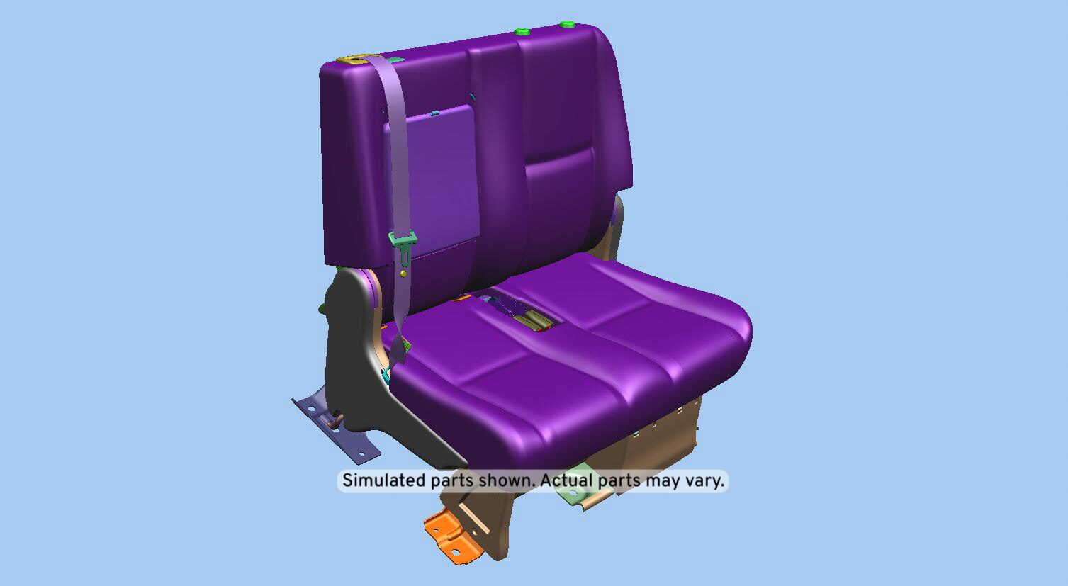 GM Genuine Parts Ebony Rear Driver Side Seat
