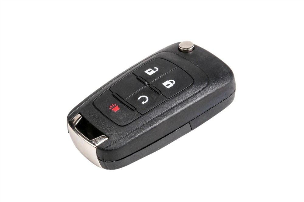GM Genuine Parts Folding Style Door and Ignition Key with Keyless Entry Transmitter and Bowtie Logo (Programming Required)