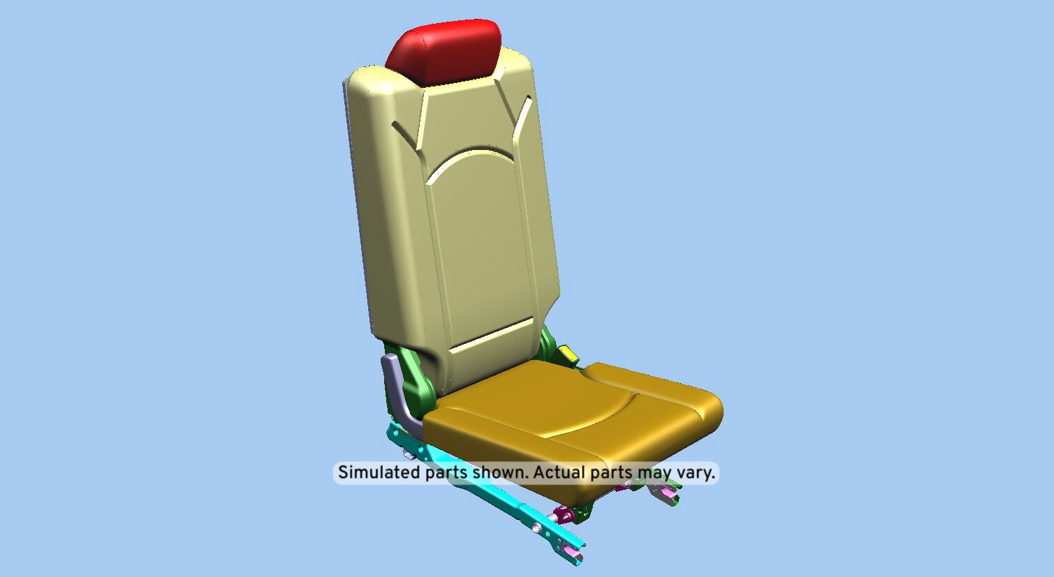 GM Genuine Parts Ebony 3rd Row Passenger Side Seat