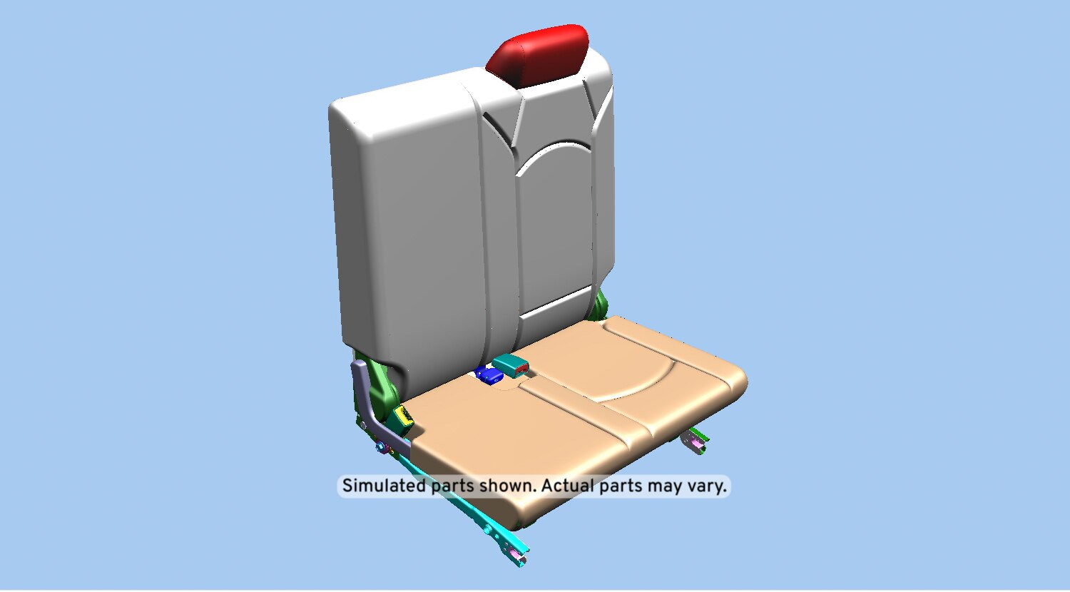 GM Genuine Parts Dark Titanium 3rd Row Driver Side Seat