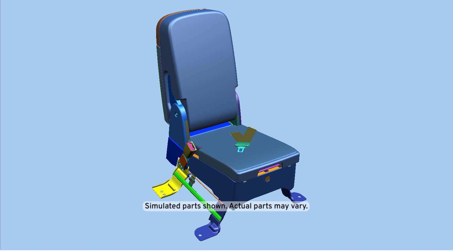 GM Genuine Parts Light Titanium Front Center Seat