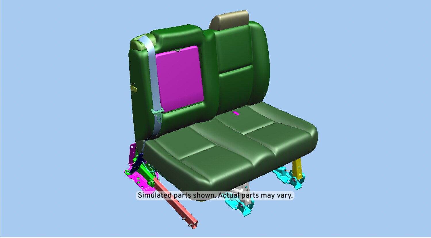 GM Genuine Parts Ebony Rear Driver Side Seat