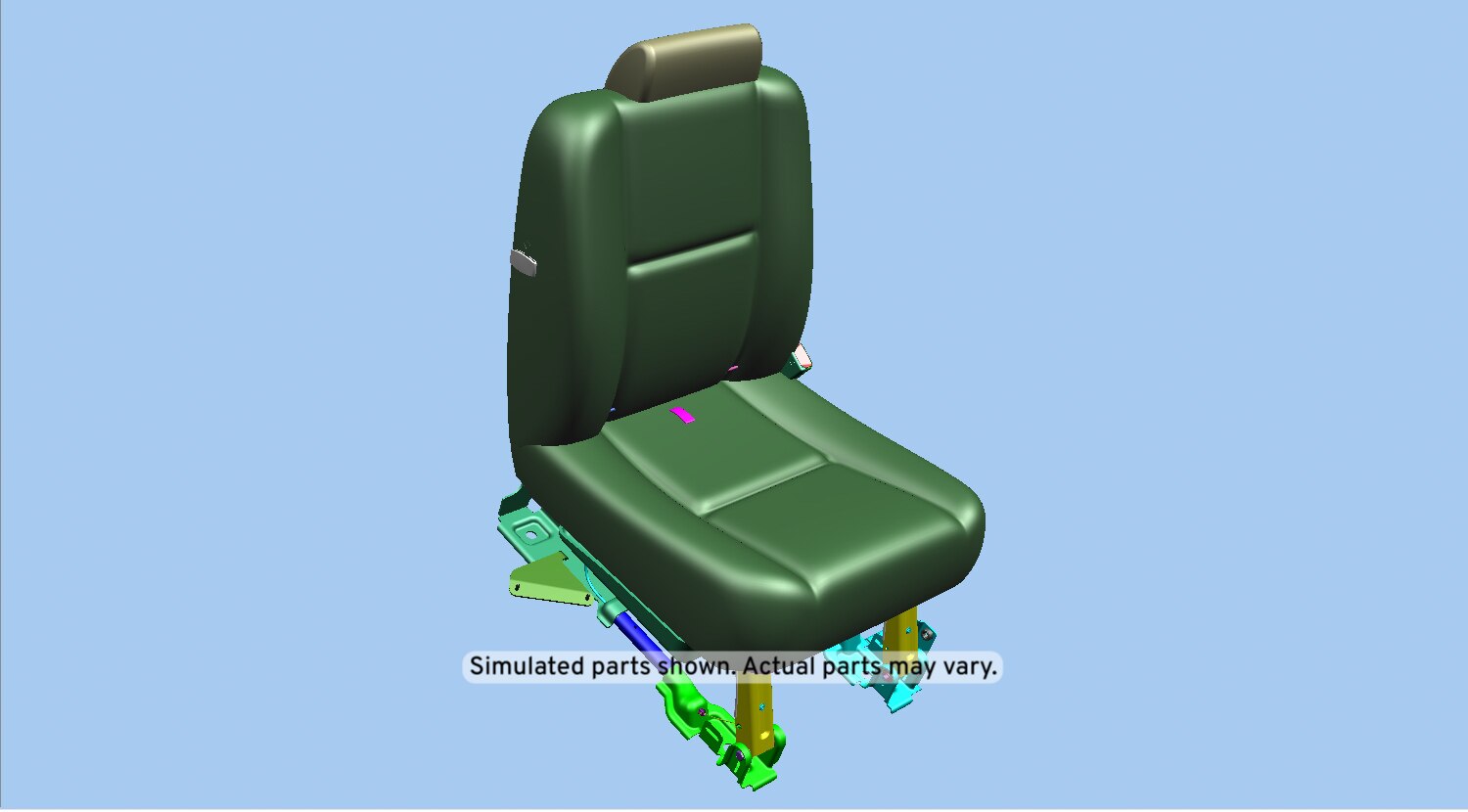 GM Genuine Parts Ebony Rear Passenger Side Seat