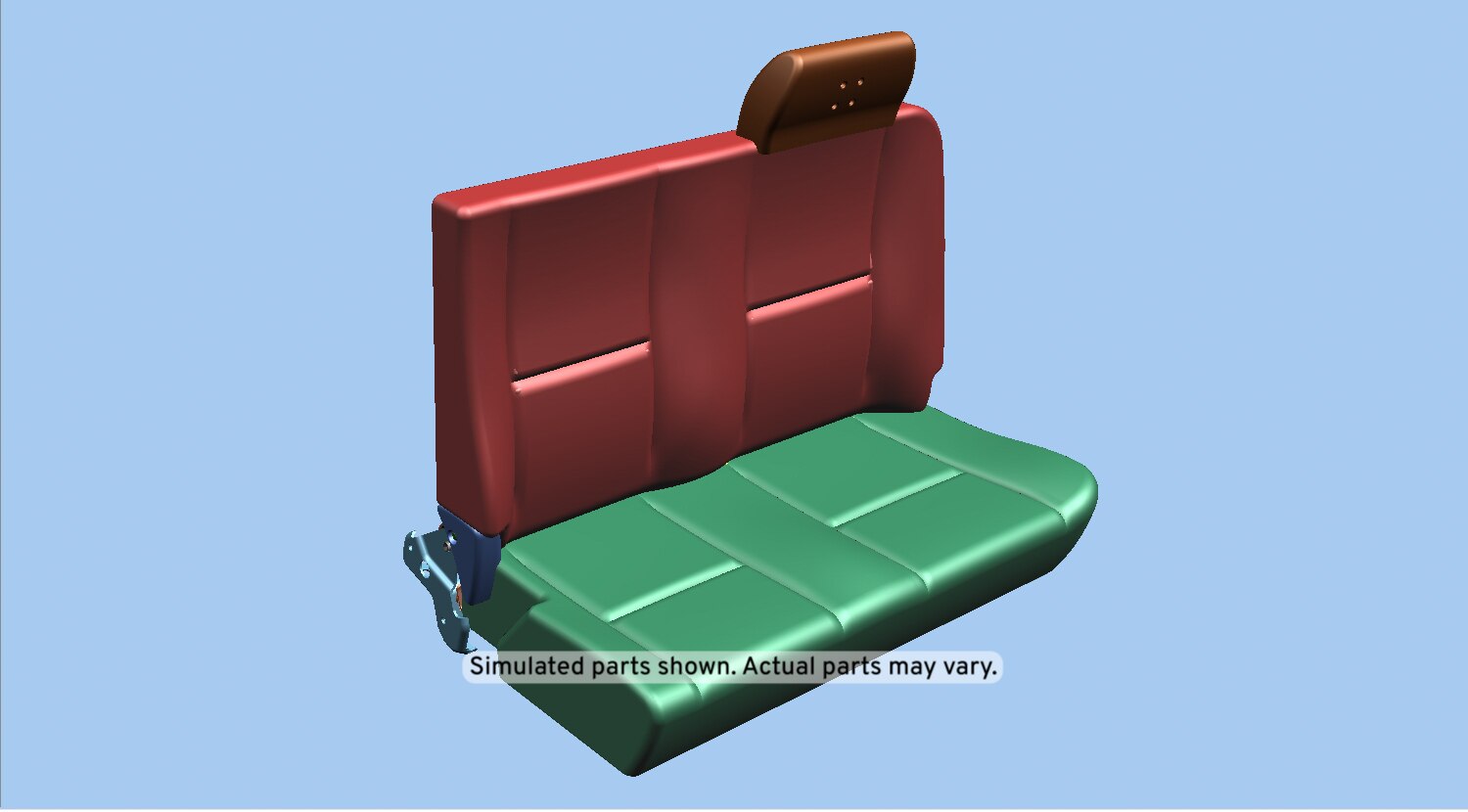 GM Genuine Parts Ebony Rear Driver Side Seat