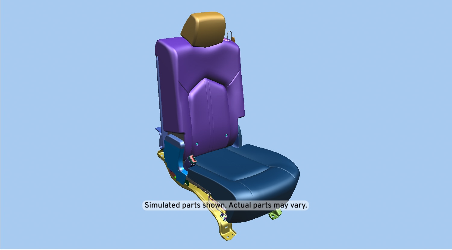 GM Genuine Parts Jet Black Rear Driver Side Seat
