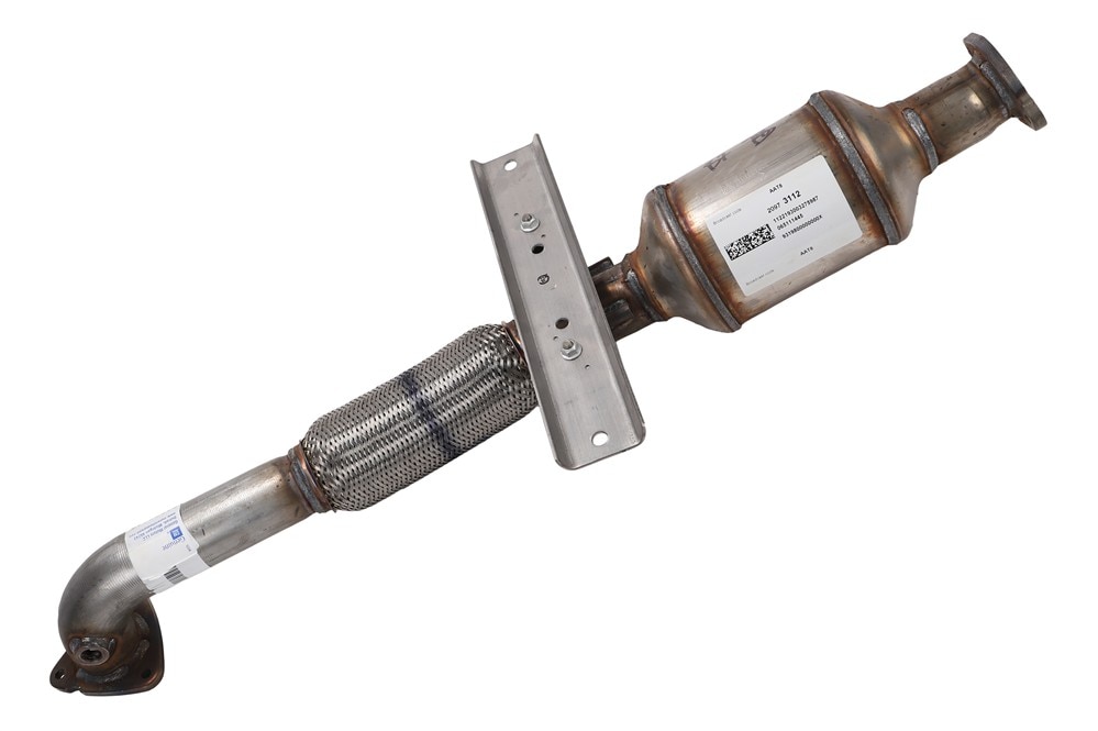GM Genuine Parts Front Exhaust Pipe with 3-Way Catalytic Converter, Pipe, Flange, Bracket, Insulators, and Nut