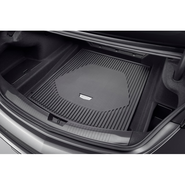 Premium All-Weather Cargo Mat in Jet Black with Cadillac Logo