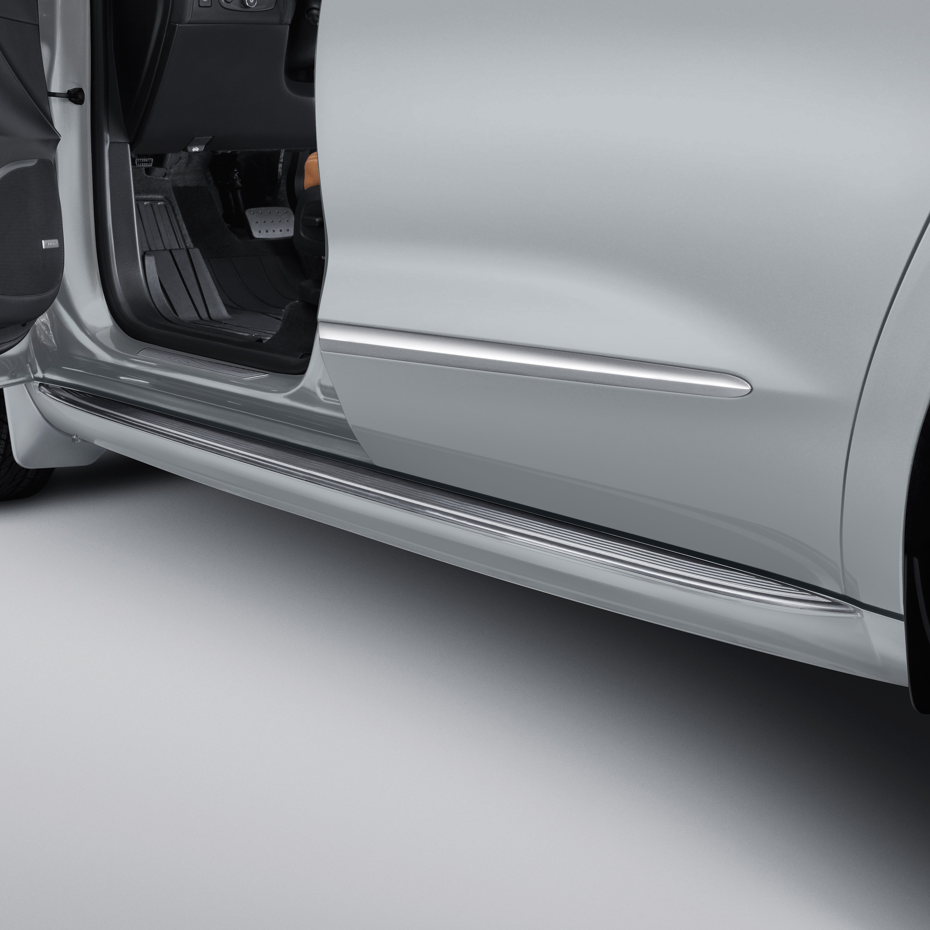 Molded Assist Steps in Moonstone Gray Metallic