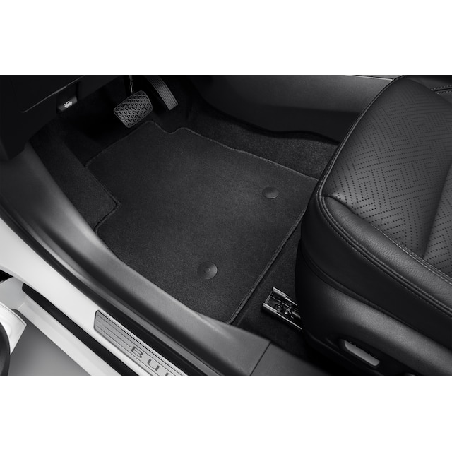 First- and Second-Row Carpeted Floor Mats in Ebony (for FWD Models)