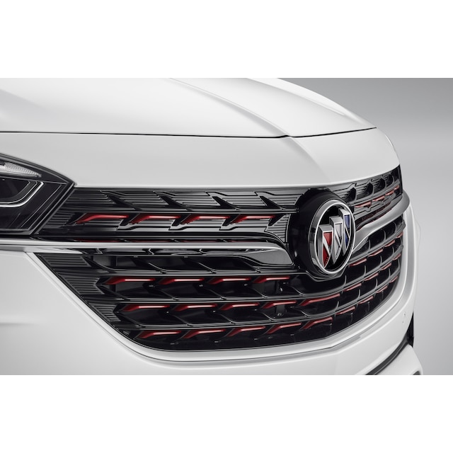 Grille in Black with Summit White Surround and Buick Tri-Shield Logo (for Vehicles without HD Surround Vision Camera)