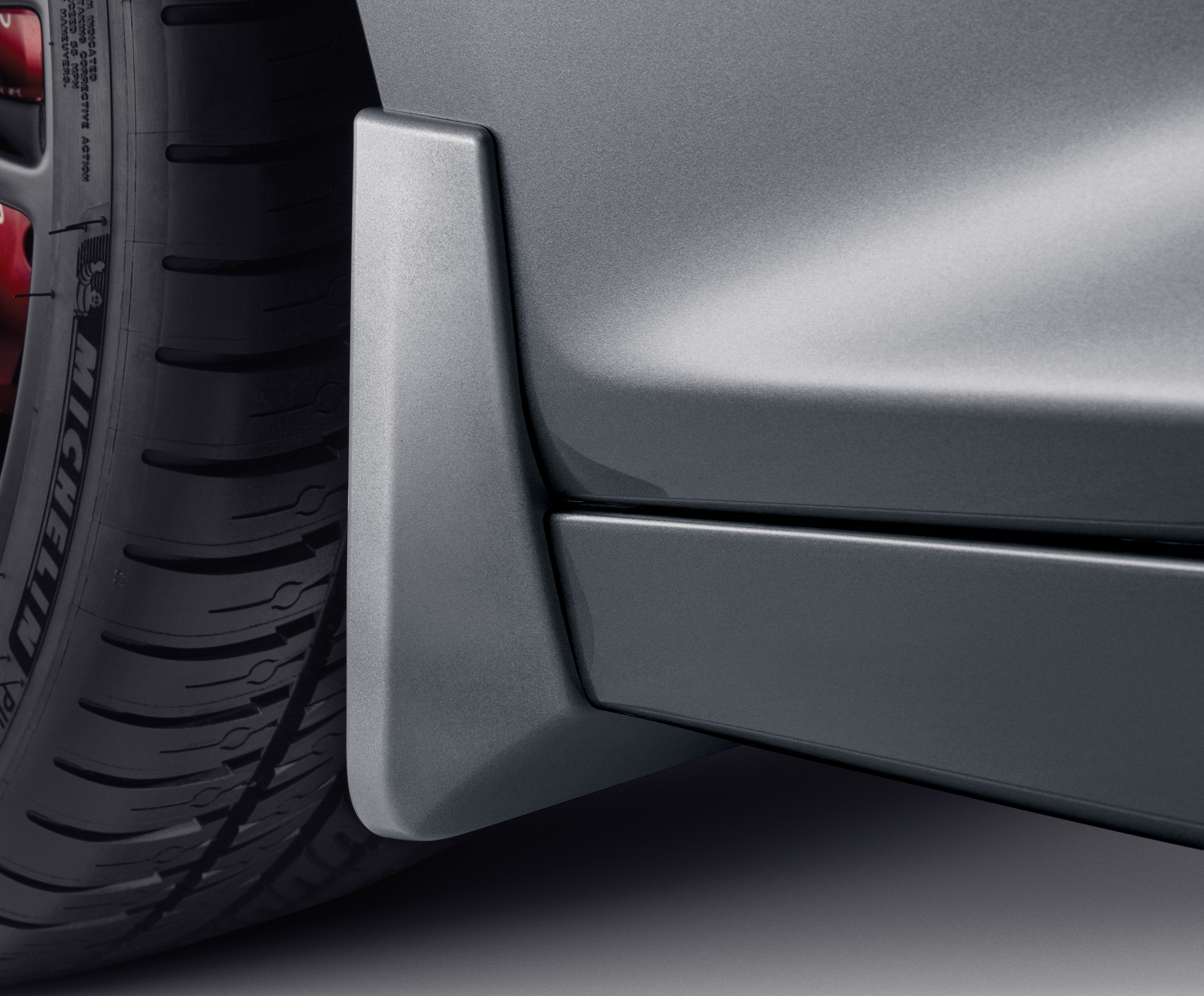 Front Molded Splash Guards in Satin Steel Metallic