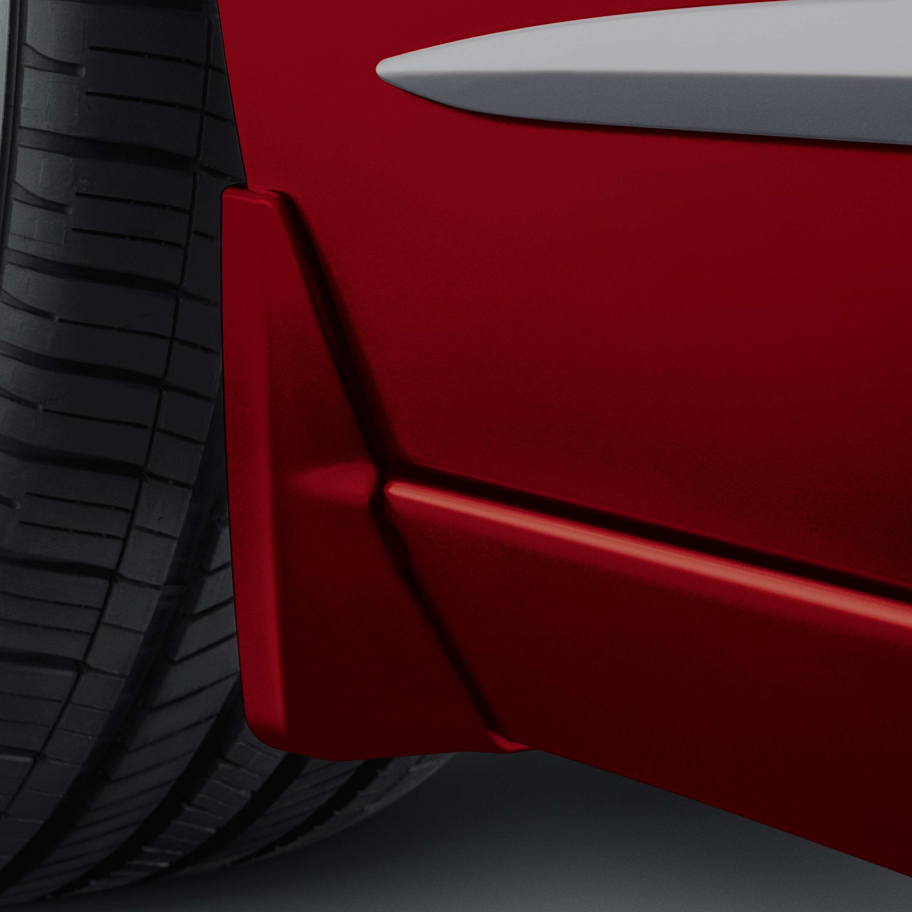 Front Splash Guards in Red Horizon Tintcoat