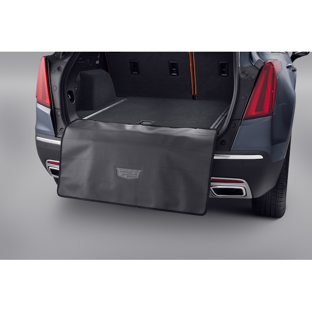 Rear Bumper Protector in Black with Cadillac Logo