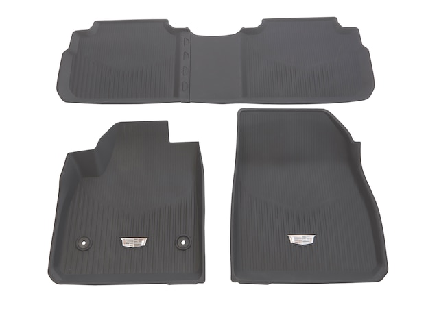 First- and Second-Row Premium Carpeted Floor Mats in Dark Titanium with ...