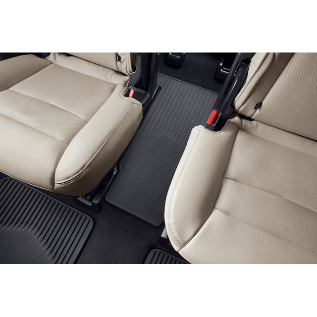 Third-Row One-Piece Premium All-Weather Floor Mat in Jet Black (For models with Second-Row Captain's Chairs)