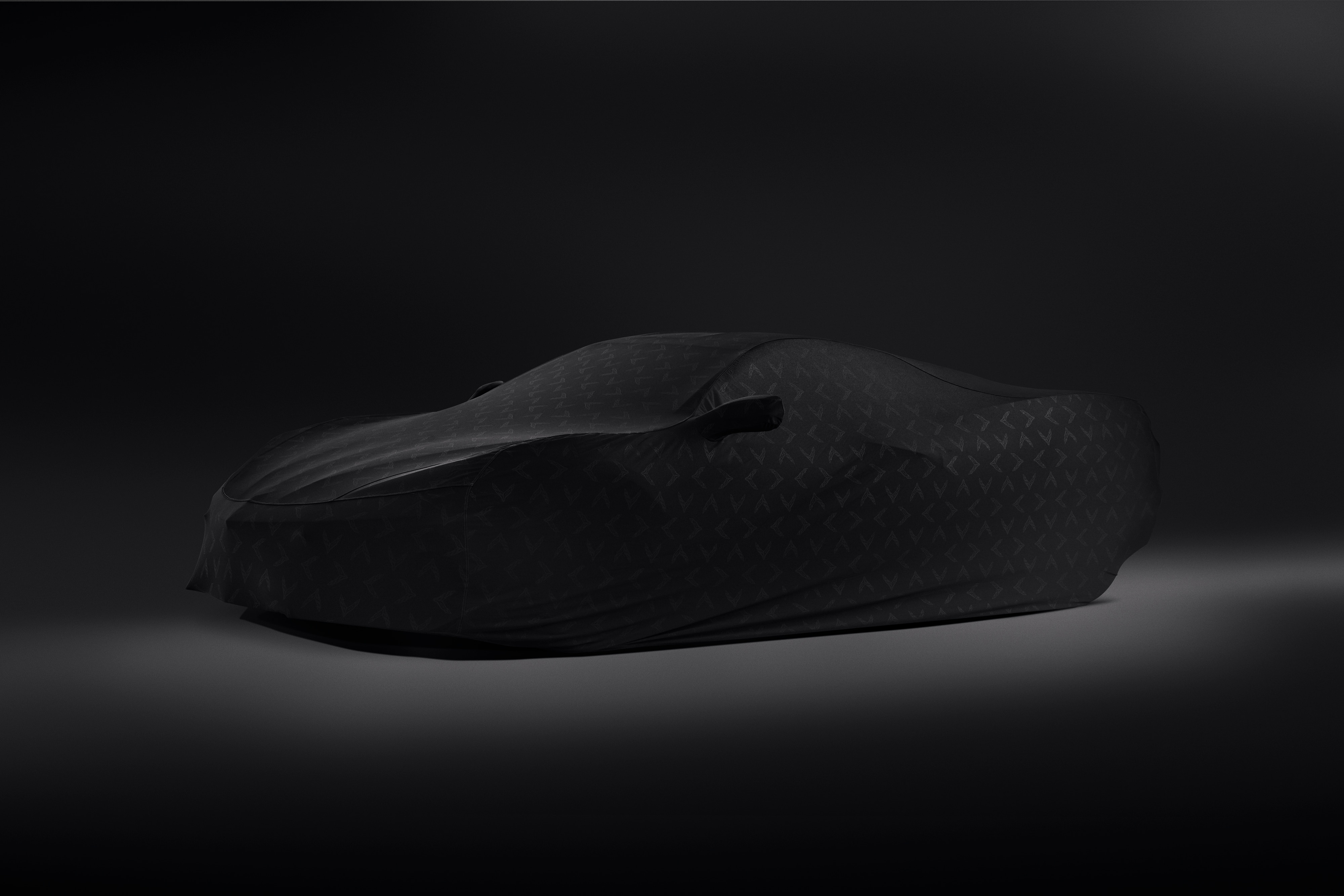 Premium Indoor Car Cover in Black with Debossed Crossed Flags Logo