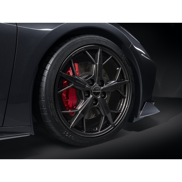 19x8.5-Inch Aluminum 5-Trident Spoke Front Wheel in Black