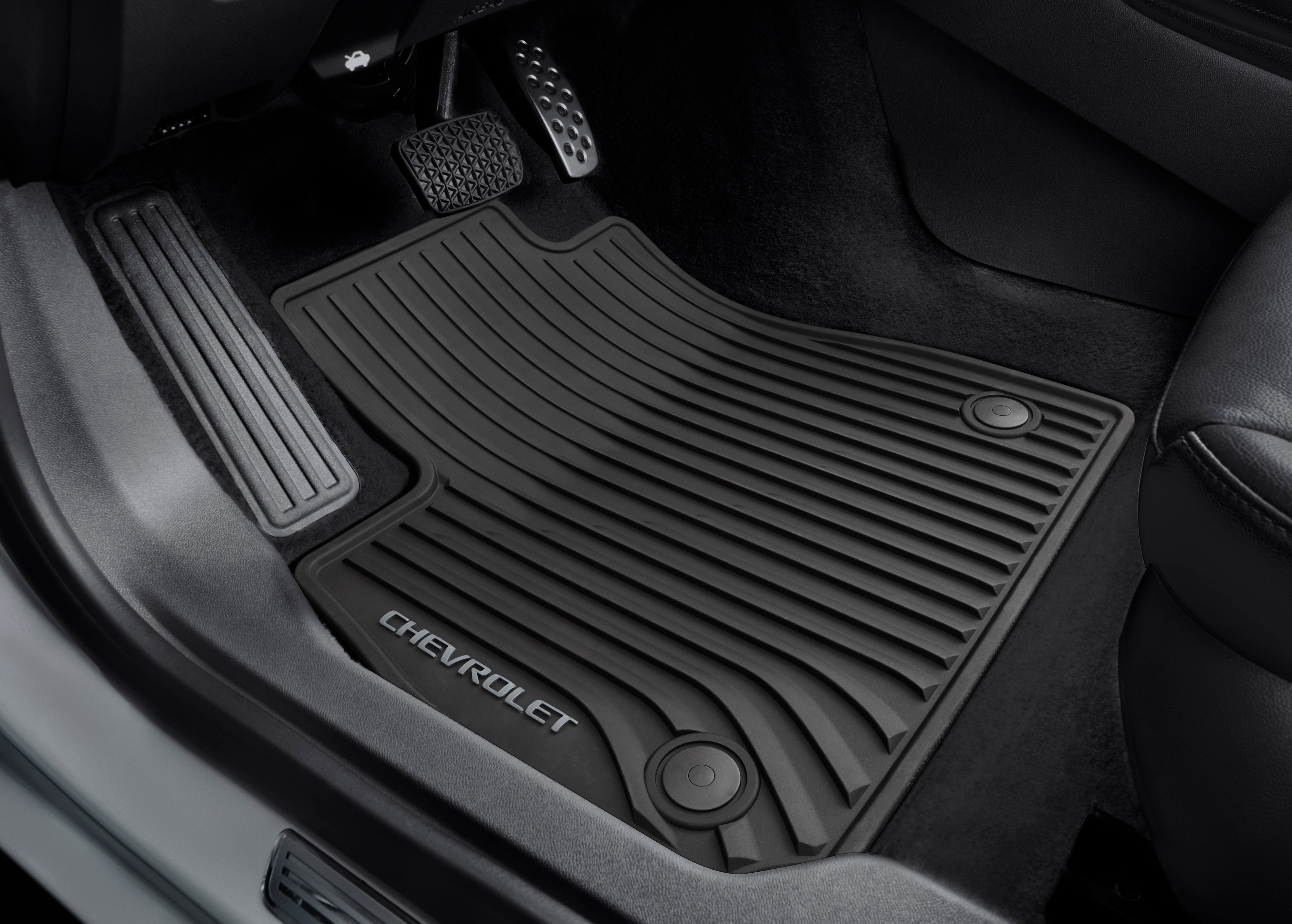 First- and Second-Row All-Weather Floor Mats in Jet Black