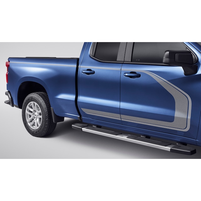 Bodyside Decal Package in Grey Metallic and Light Grey Metallic for Crew Cab Models