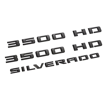 Silverado 3500 HD Emblems in Black