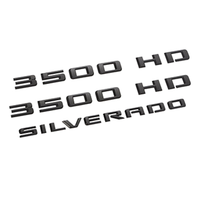 Silverado 3500 HD Emblems in Black
