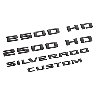 Silverado 2500 HD Custom Emblems in Black