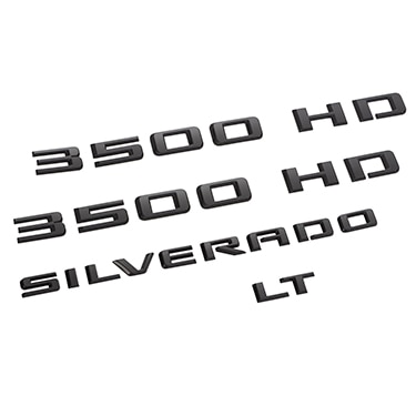 Silverado 3500 HD LT Emblems in Black