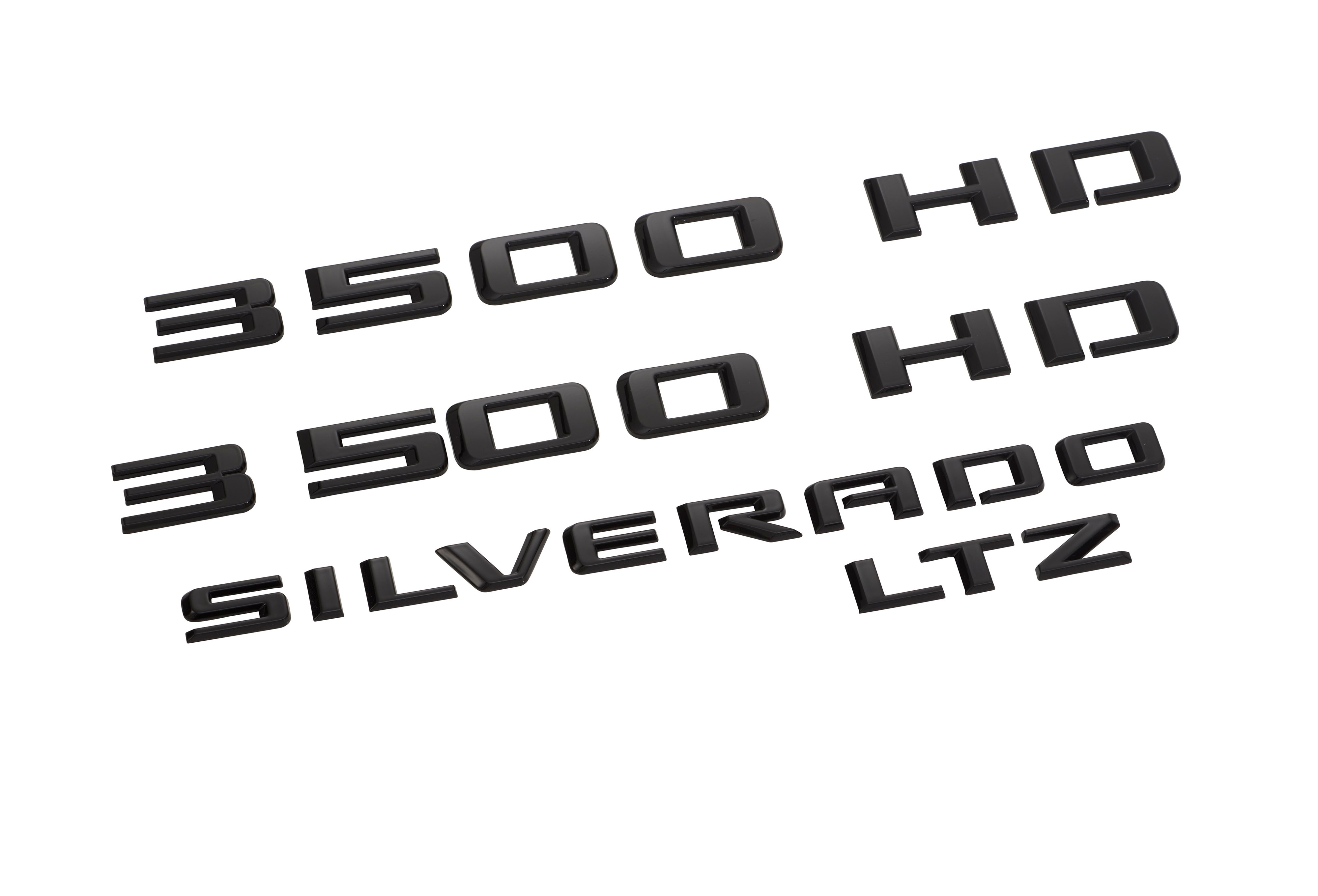 Silverado 3500 HD LTZ Emblems in Black