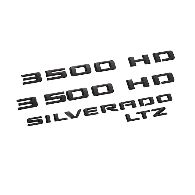 Silverado 3500 HD LTZ Emblems in Black