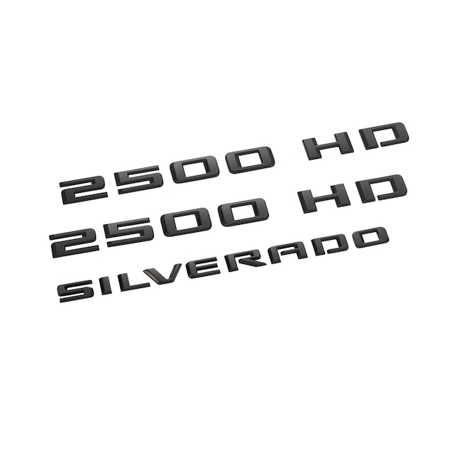 Silverado 2500 HD Emblems in Black