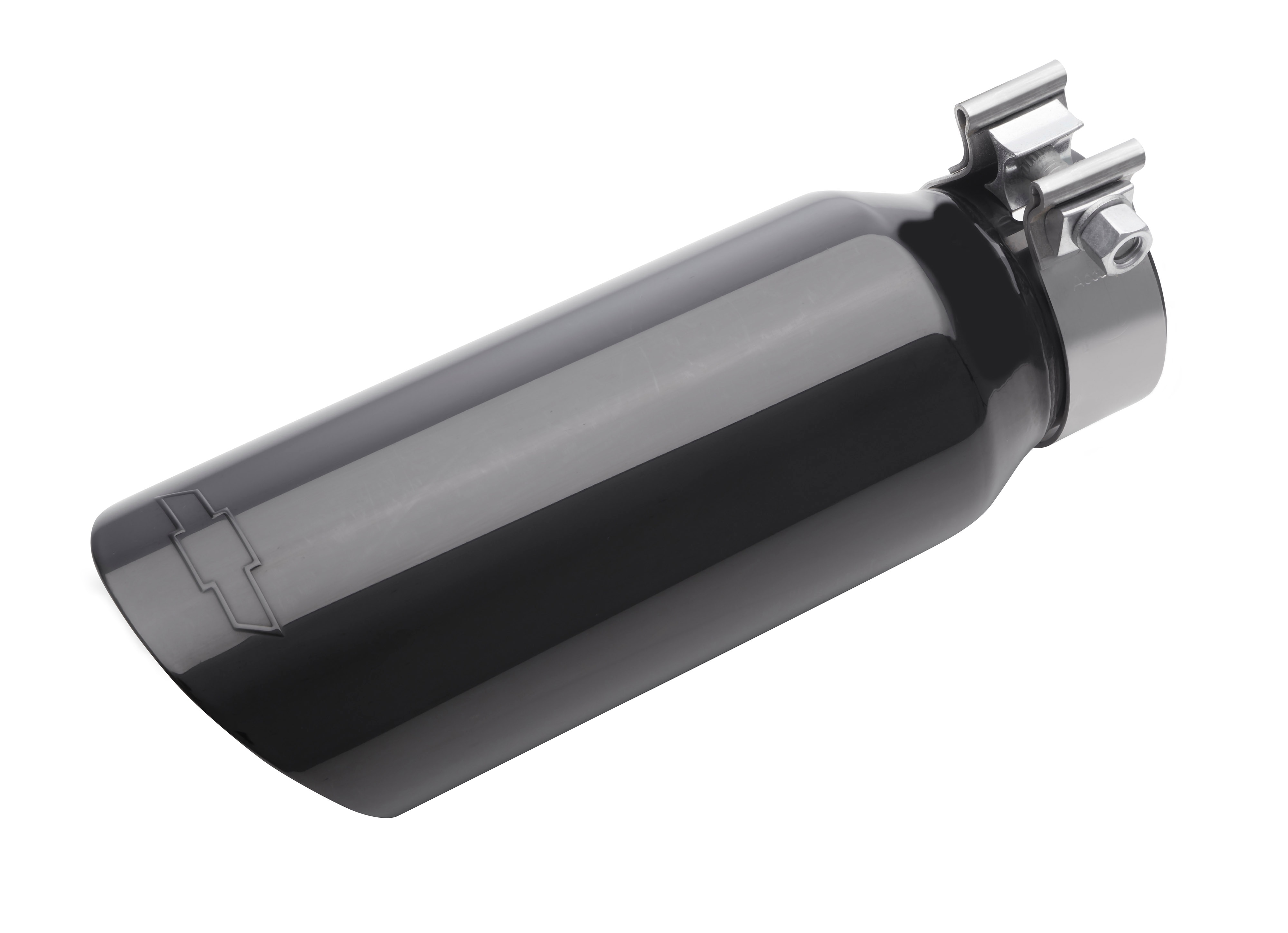 4.3L or 5.3L Black Chrome Single Outlet Exhaust Tip with Bowtie Logo