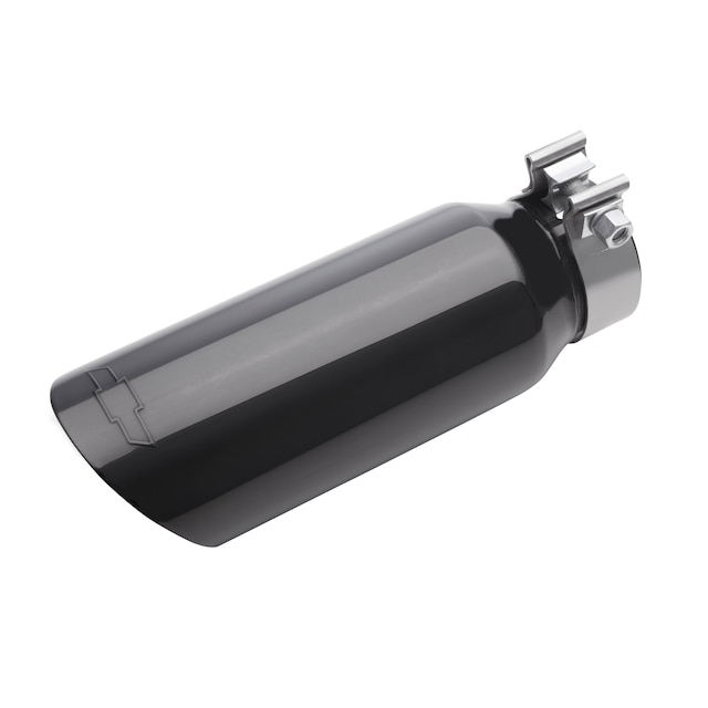 4.3L or 5.3L Black Chrome Single Outlet Exhaust Tip with Bowtie Logo