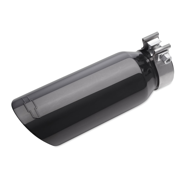 2.7L Black Chrome Single Outlet Exhaust Tip with Bowtie Logo