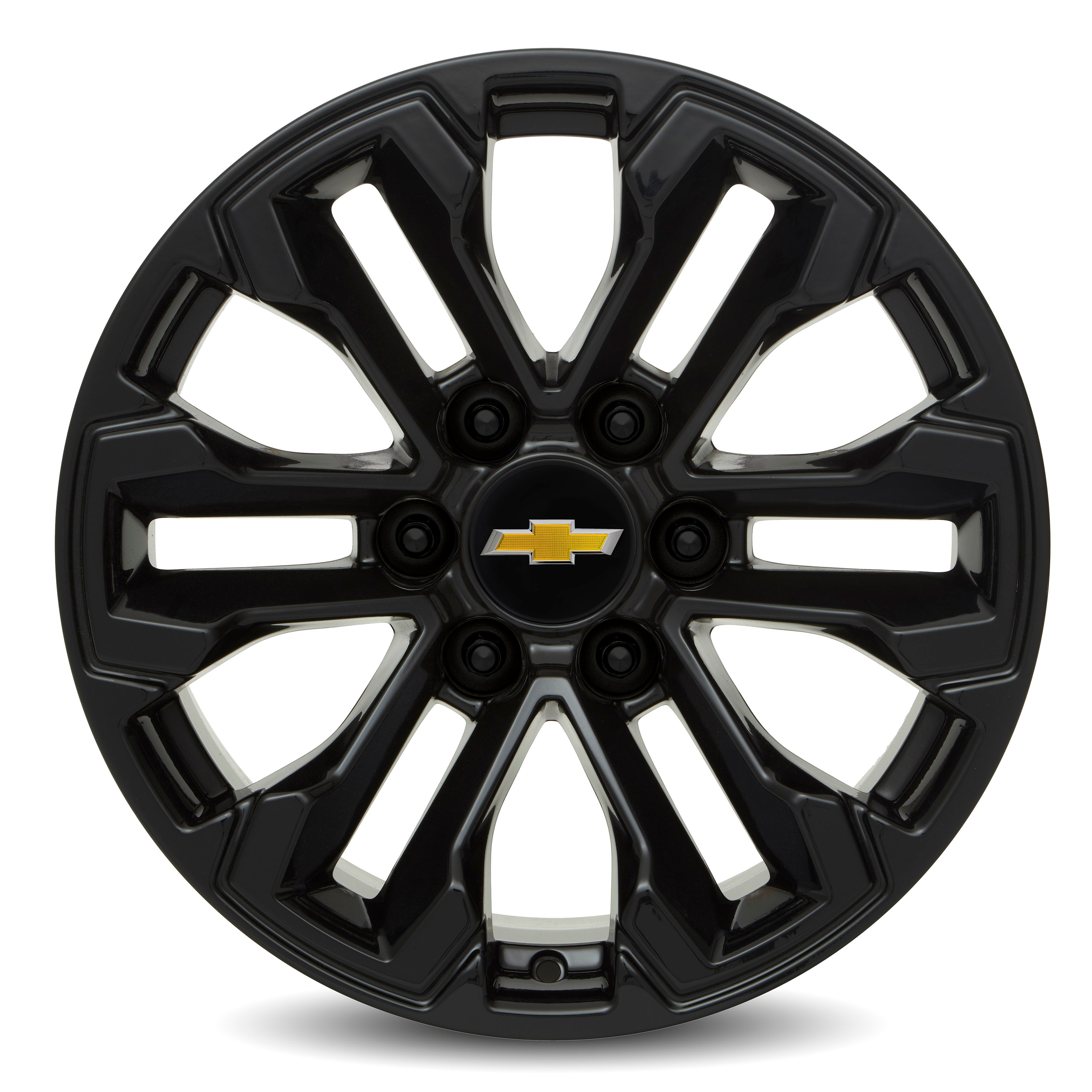18x8.5-Inch Aluminum Multi-Spoke Wheel in High Gloss Black