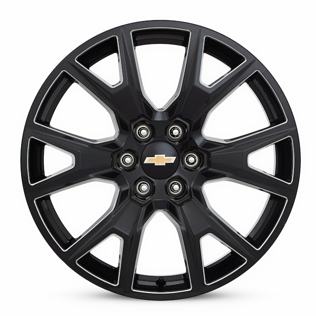 22 x 9-Inch 6-Split-Spoke Wheel Package in Carbon Flash Metallic with Selective Machining