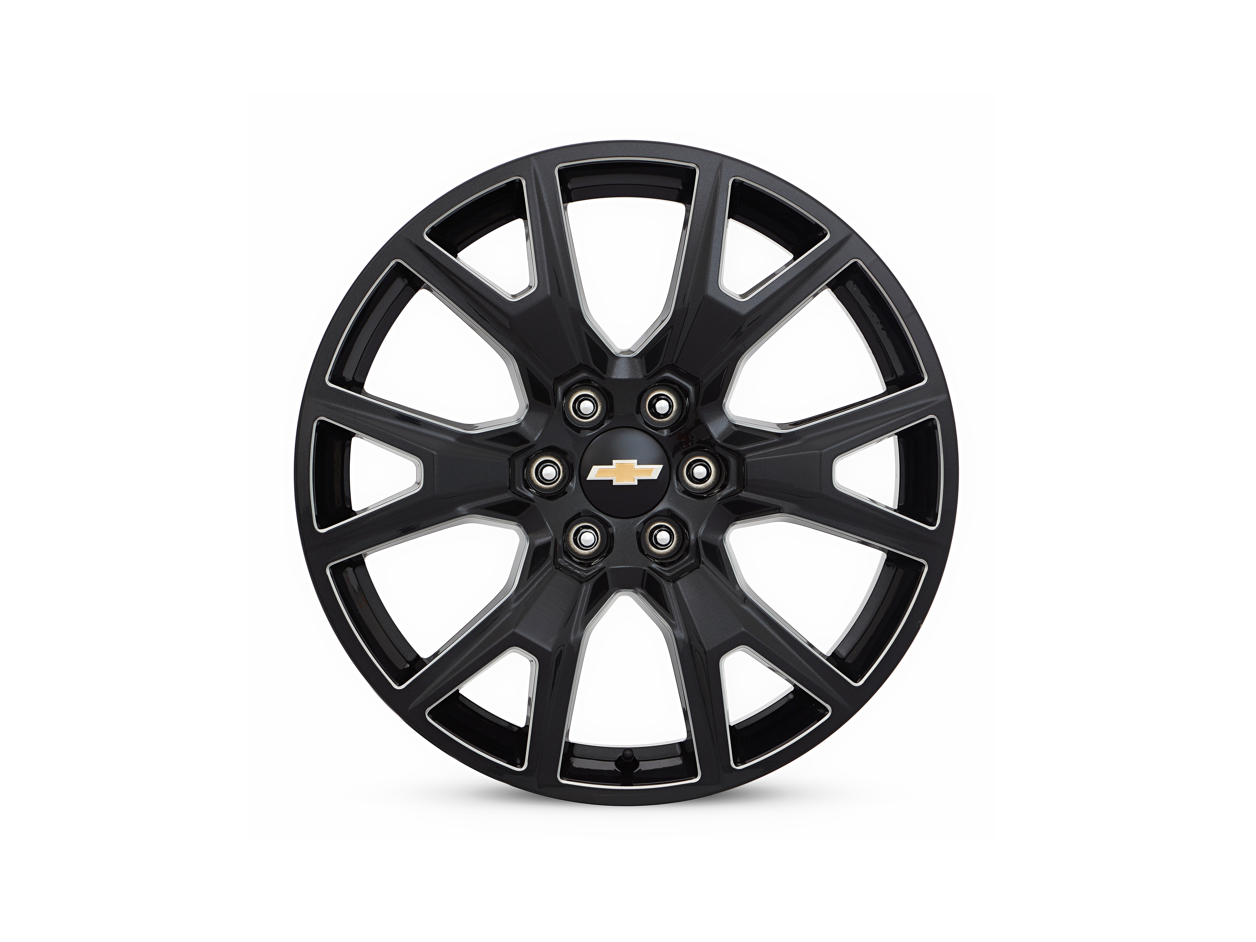 22x9-Inch Aluminum 6-Split-Spoke Wheel in Carbon Flash Metallic with Machined Accents