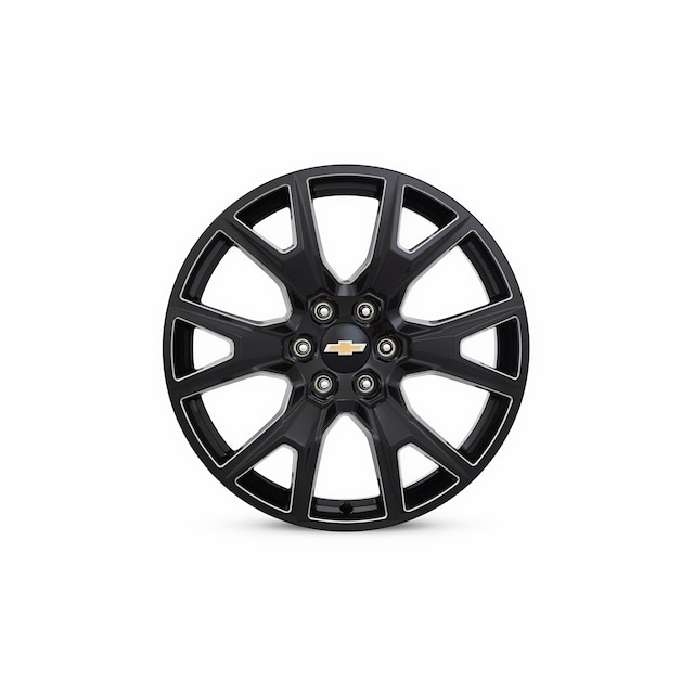 22x9-Inch Aluminum 6-Split-Spoke Wheel in Carbon Flash Metallic with Machined Accents