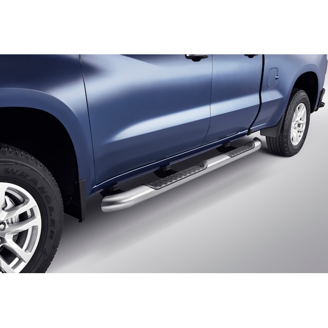 Double Cab 4-Inch Round Assist Steps in Chrome