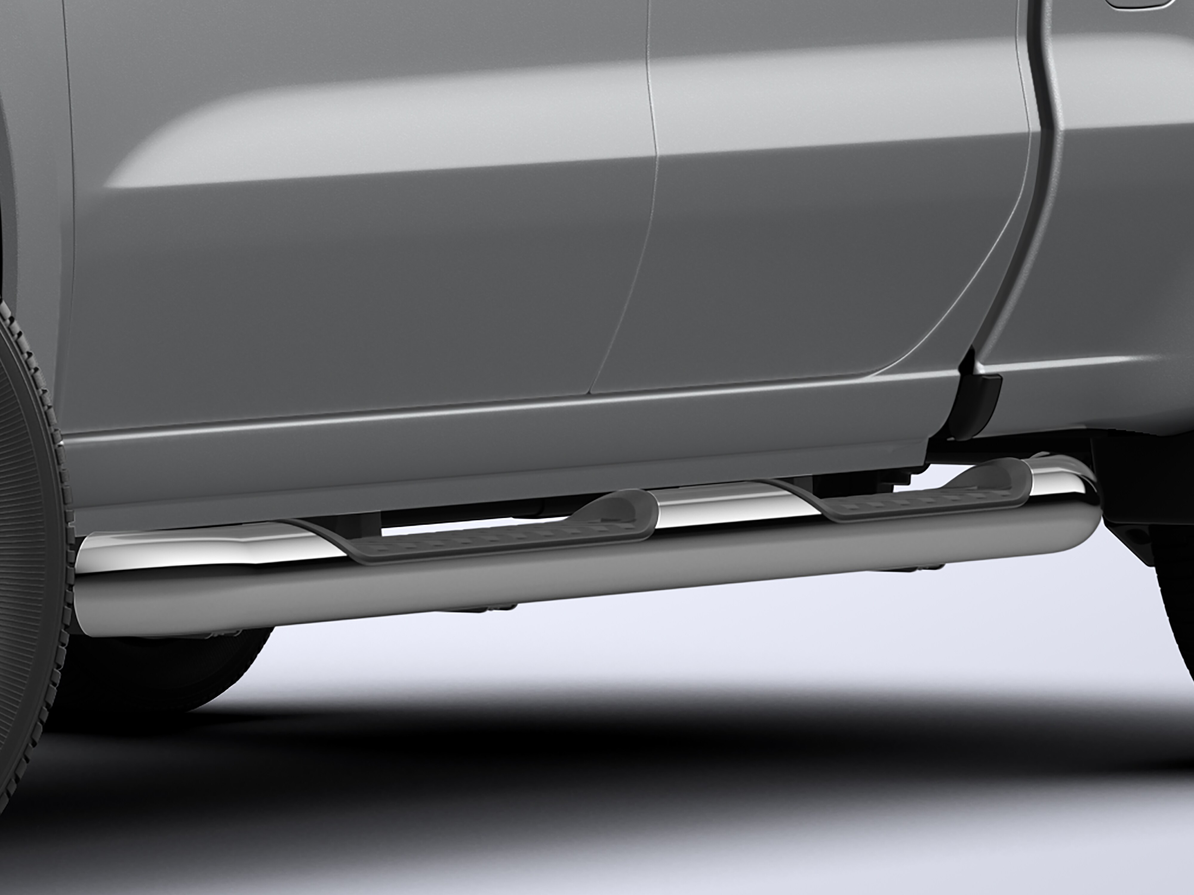Regular Cab 4-Inch Round Assist Steps in Chrome