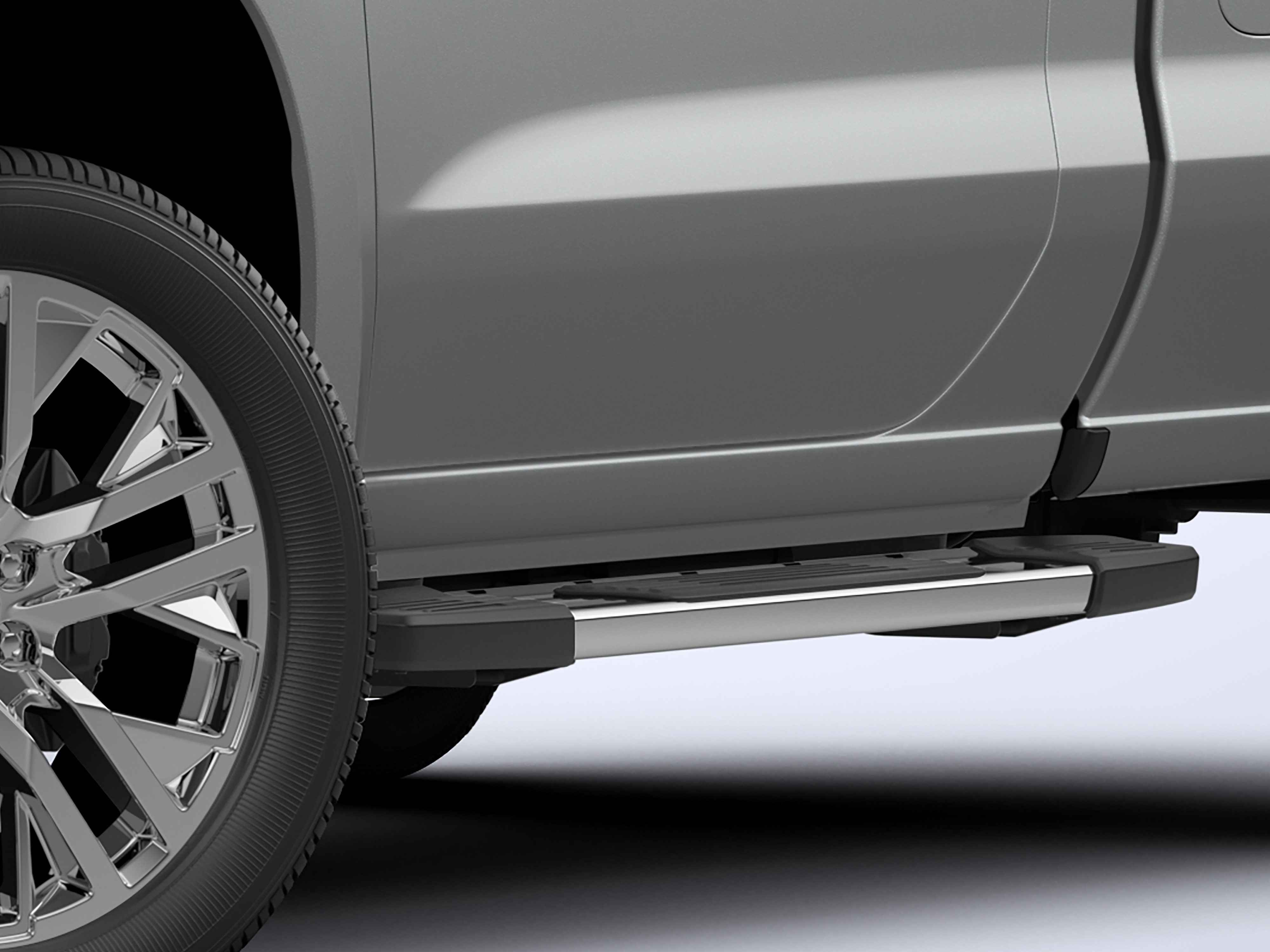 Regular Cab 6-Inch Rectangular Assist Steps in Chrome