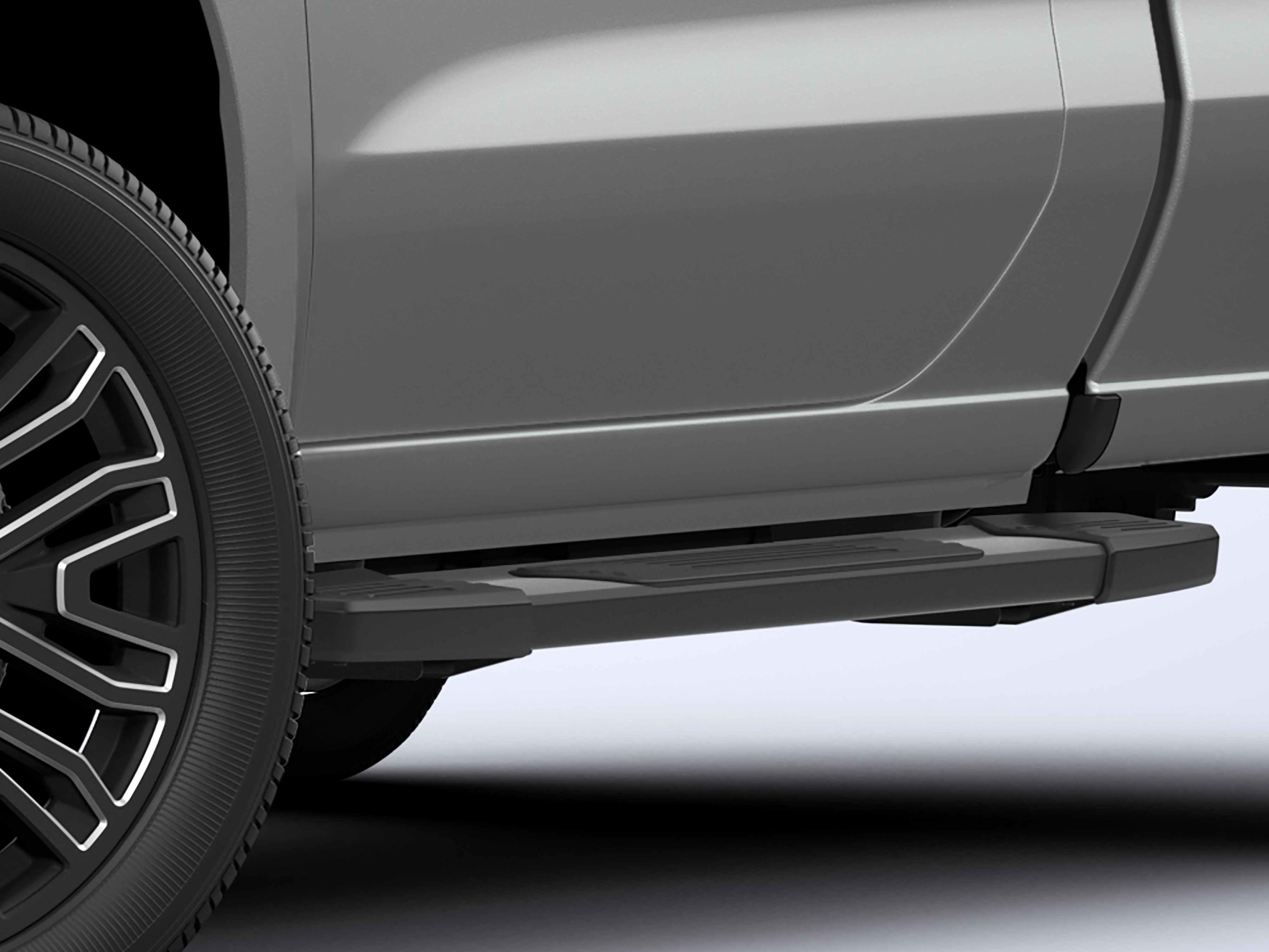 Regular Cab 6-Inch Rectangular Assist Steps in Black