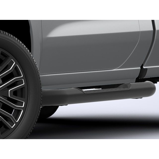 Regular Cab 4-Inch Round Assist Steps in Black