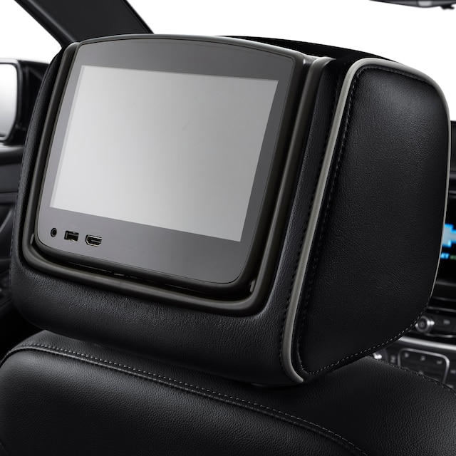 Rear-Seat Infotainment System in Jet Black Leather