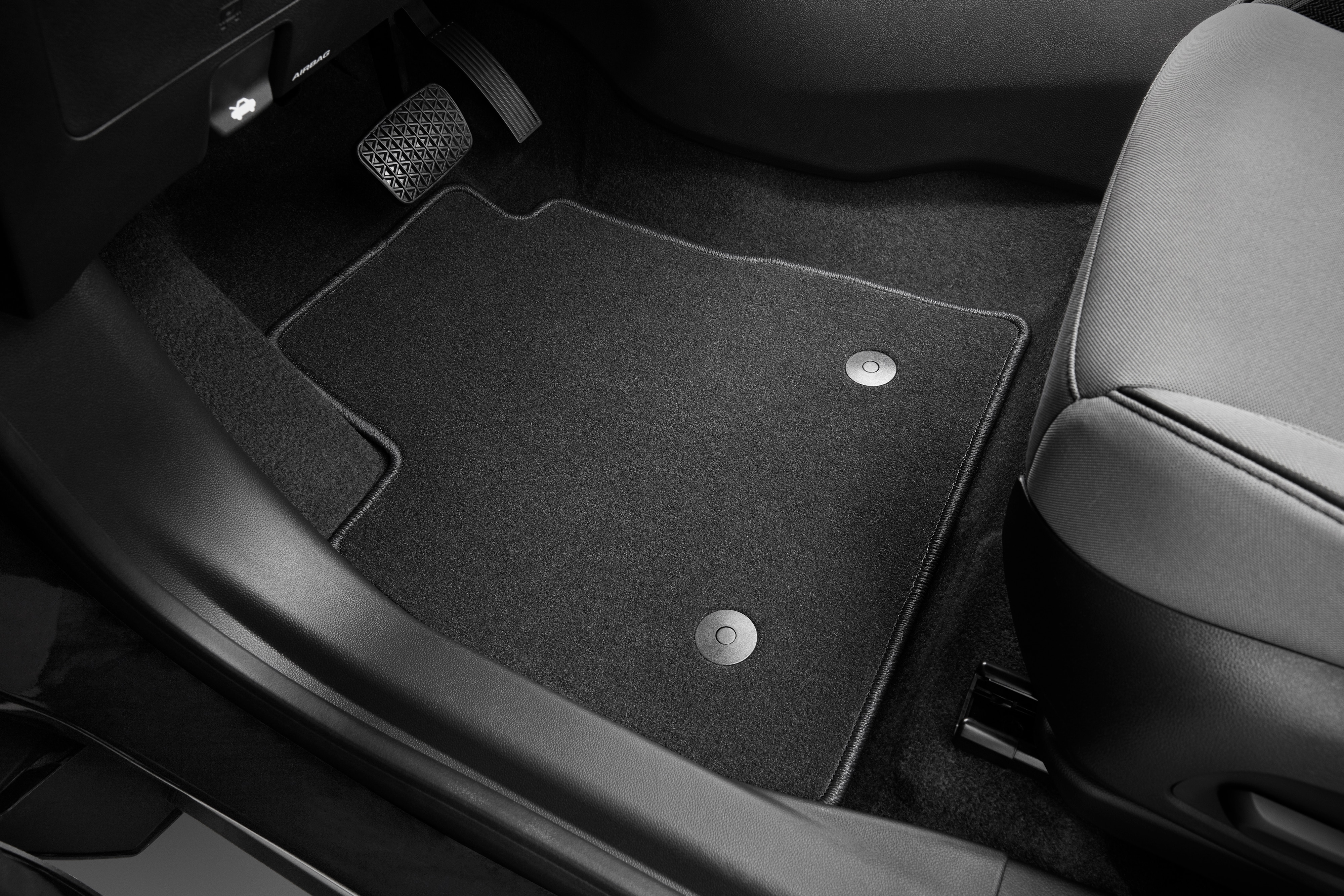 First- and Second-Row Carpeted Floor Mats in Jet Black (for AWD Models)