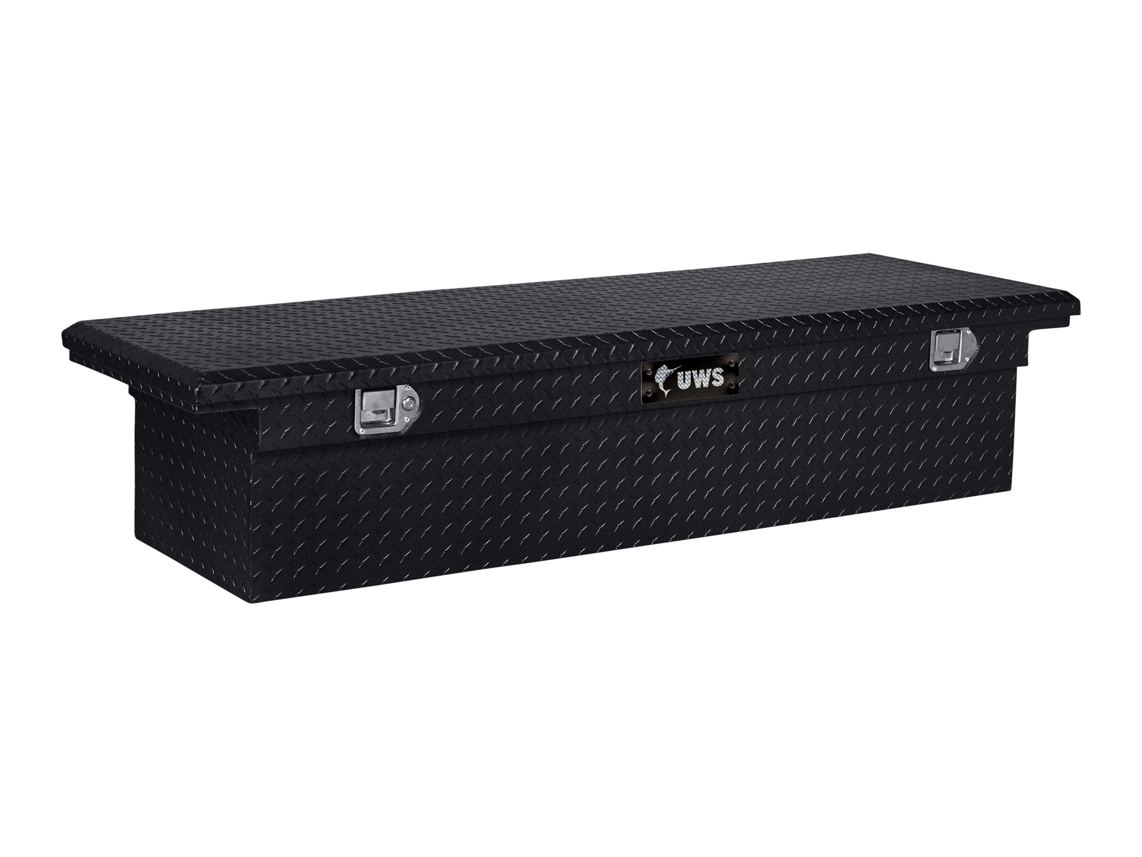 GMC Cross Bed Low Profile Single Lid Aluminum Tool Box in Gloss