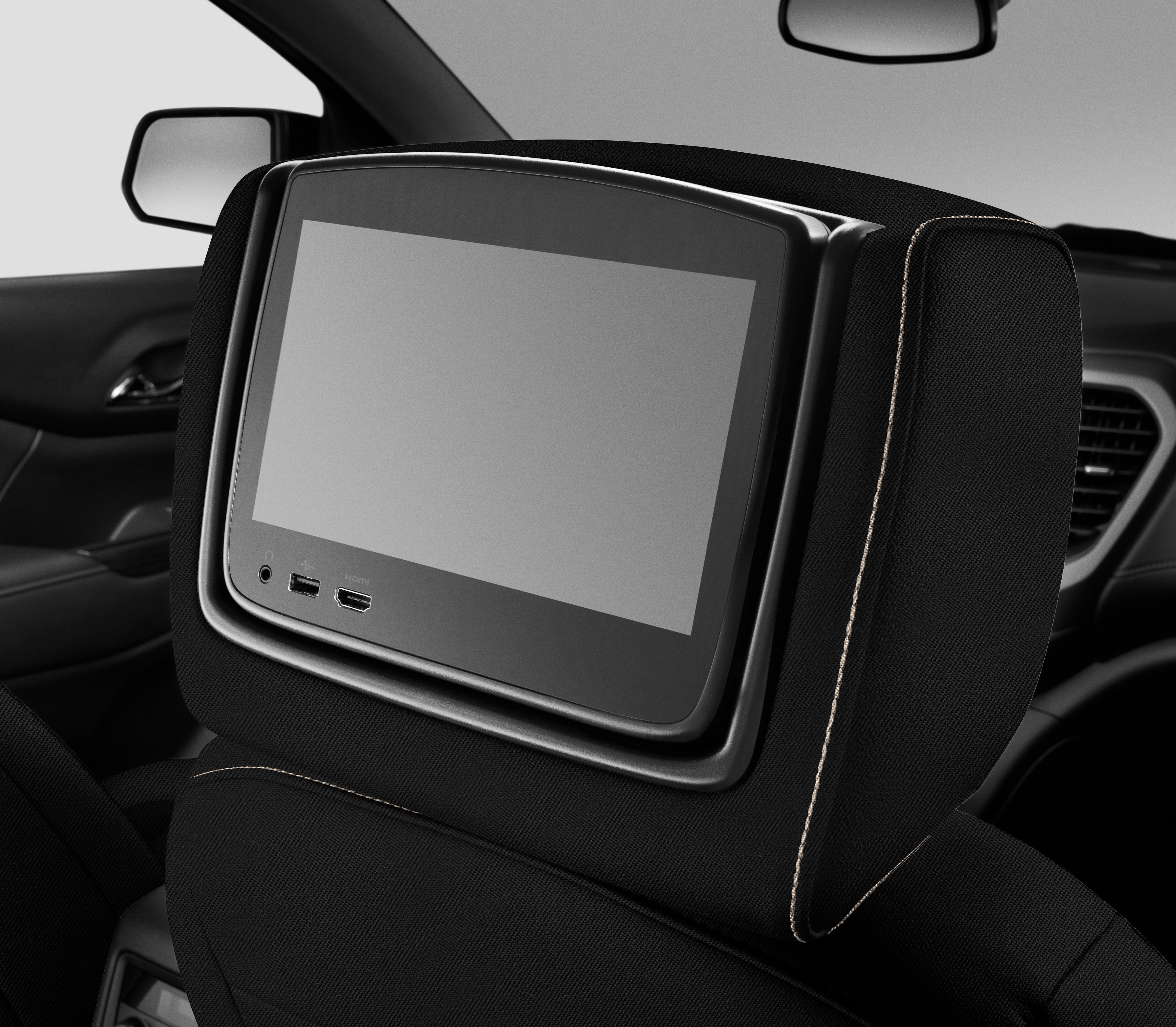 Rear-Seat Infotainment System with DVD Player in Jet Black Cloth